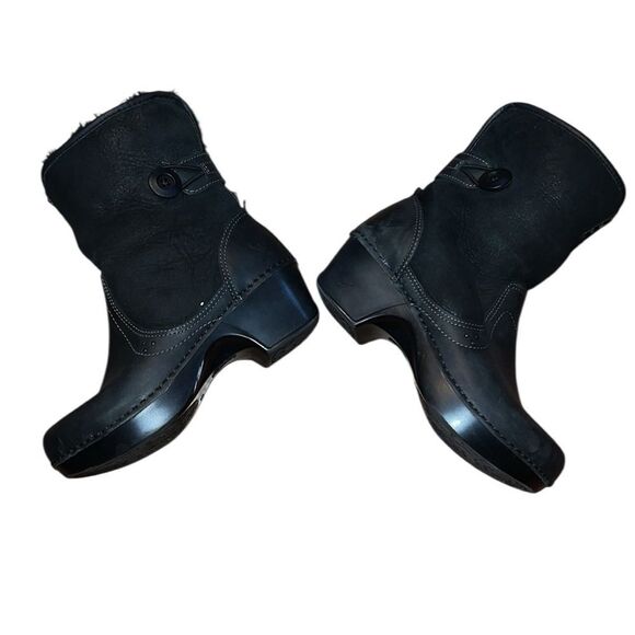 Dansko Chic Black Leather Mid-Calf Boots Size 36 - Picture 5 of 7